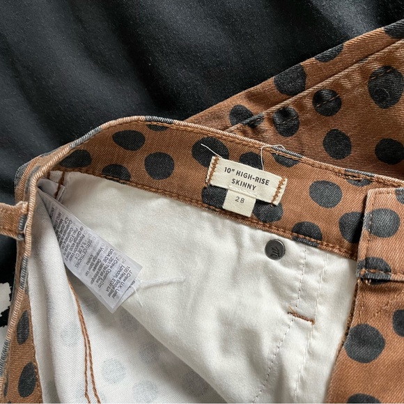 Madewell Leopard Dot 10" High Rise Skinny Jeans - Picture 4 of 9